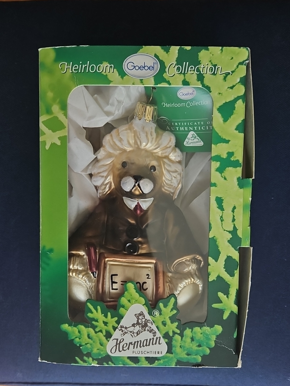 Goebel Gold, Brown Albeart Einstein Ornament